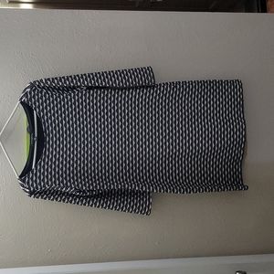 Sharagano black and white dress